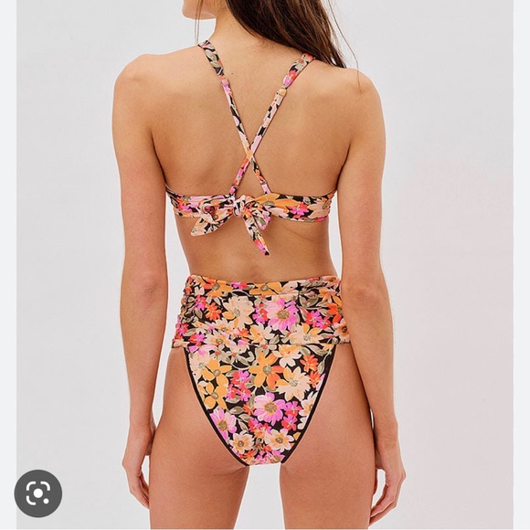 For Love and Lemons S Vienna Floral Underwire Top - Picture 2 of 4